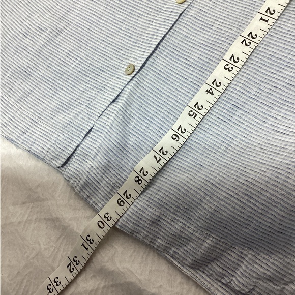 J. Jill large Blue Striped Linen Shirt - Picture 11 of 11